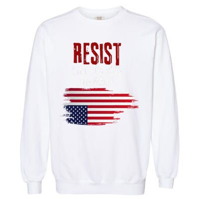 Vintage Resist Like Its 1938 Germany Flag Funny Garment-Dyed Sweatshirt