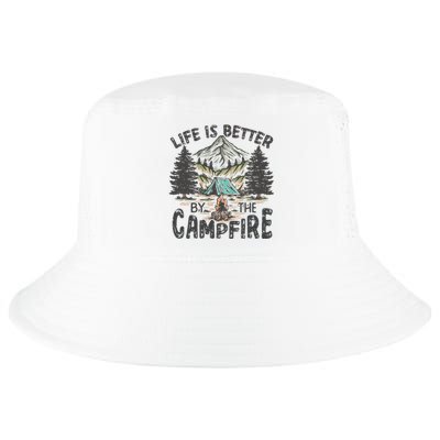 Vintage Retro Life Is Better Around The Campfire Camping Cool Comfort Performance Bucket Hat