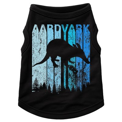 Vintage Retro Love Aardvark Silhouette Funny Animal Lover Doggie Tank