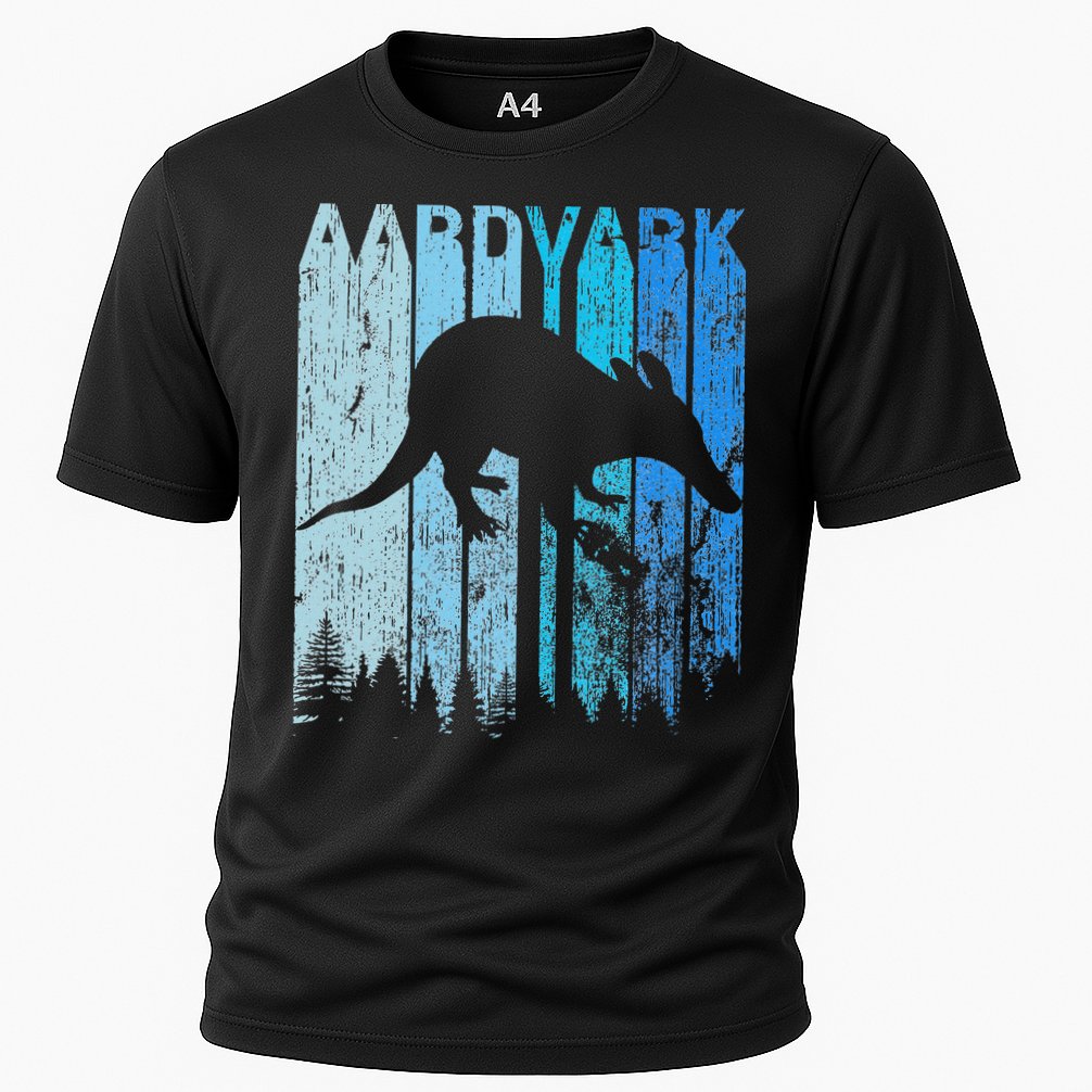 Vintage Retro Love Aardvark Silhouette Funny Animal Lover Performance Shirt