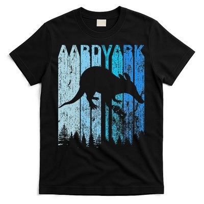 Vintage Retro Love Aardvark Silhouette Funny Animal Lover T-Shirt