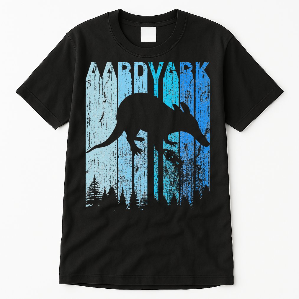 Vintage Retro Love Aardvark Silhouette Funny Animal Lover Tall T-Shirt