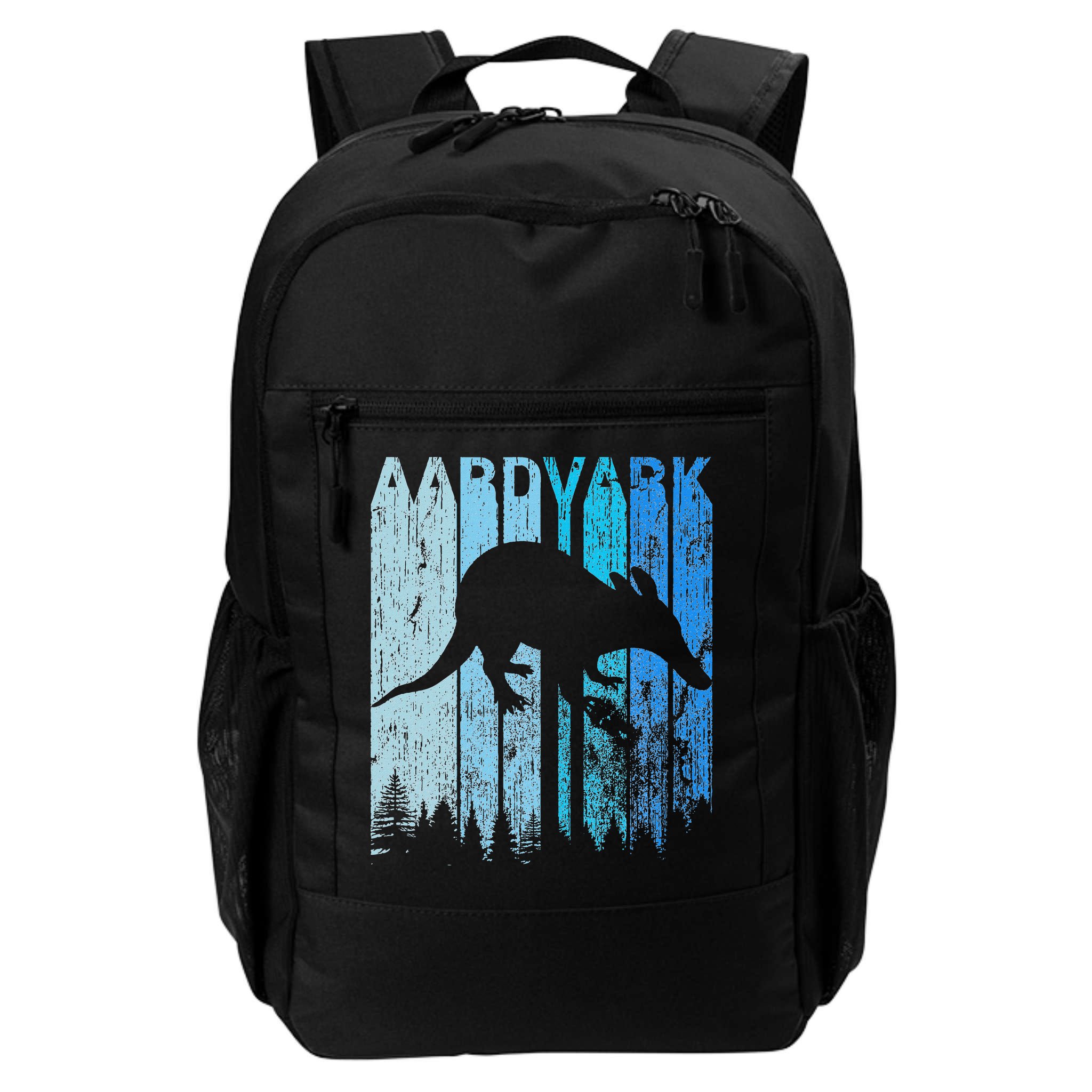 Vintage Retro Love Aardvark Silhouette Funny Animal Lover Backpack
