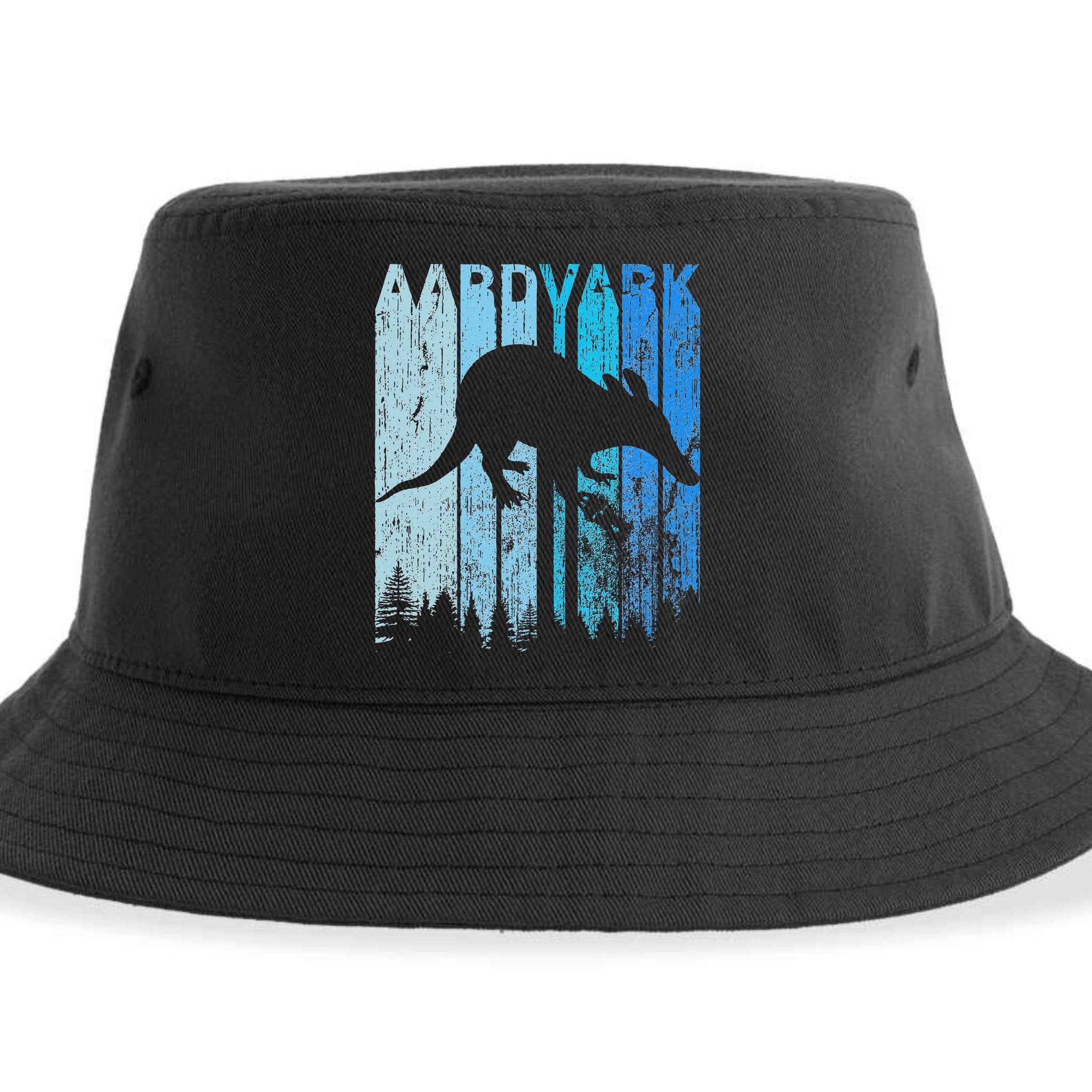 Vintage Retro Love Aardvark Silhouette Funny Animal Lover Sustainable Bucket Hat