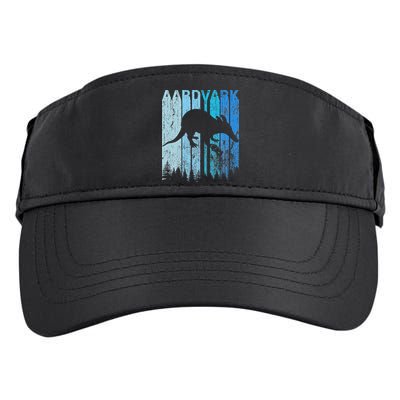 Vintage Retro Love Aardvark Silhouette Funny Animal Lover Adult Drive Performance Visor