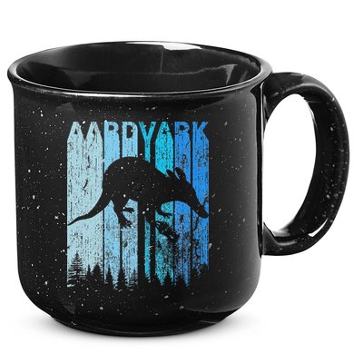 Vintage Retro Love Aardvark Silhouette Funny Animal Lover 15oz Campfire Ceramic Mug