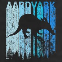 Vintage Retro Love Aardvark Silhouette Funny Animal Lover Beanie
