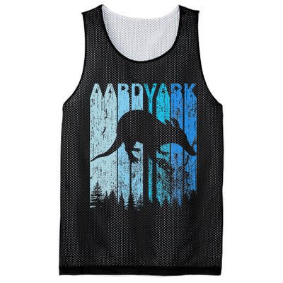 Vintage Retro Love Aardvark Silhouette Funny Animal Lover Mesh Reversible Basketball Jersey Tank
