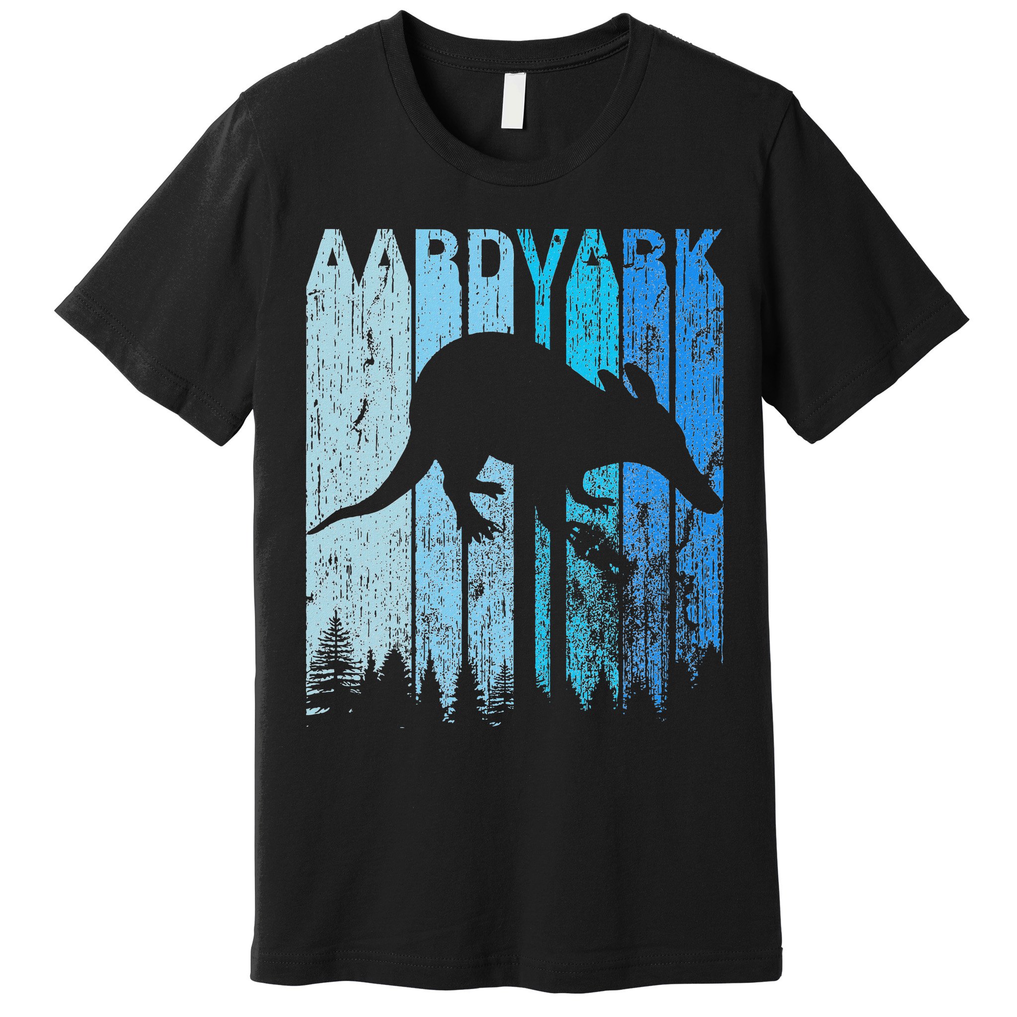 Vintage Retro Love Aardvark Silhouette Funny Animal Lover Premium T-Shirt