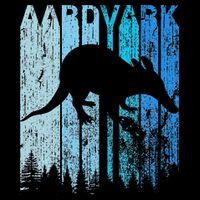 Vintage Retro Love Aardvark Silhouette Funny Animal Lover Womens Tank Top