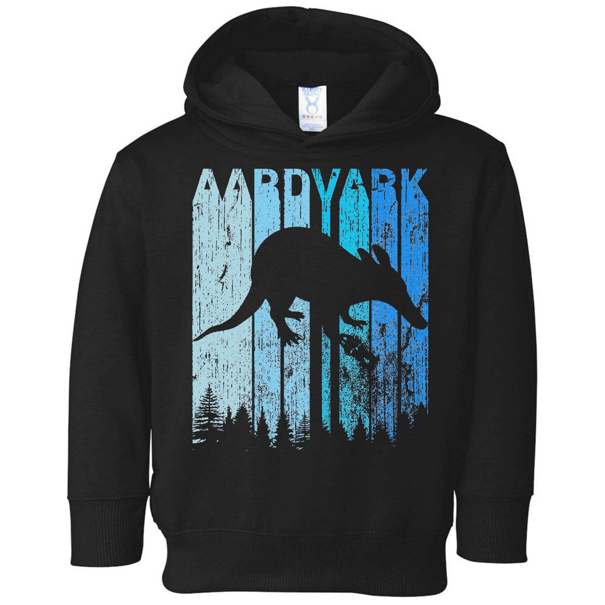 Vintage Retro Love Aardvark Silhouette Funny Animal Lover Toddler Hoodie