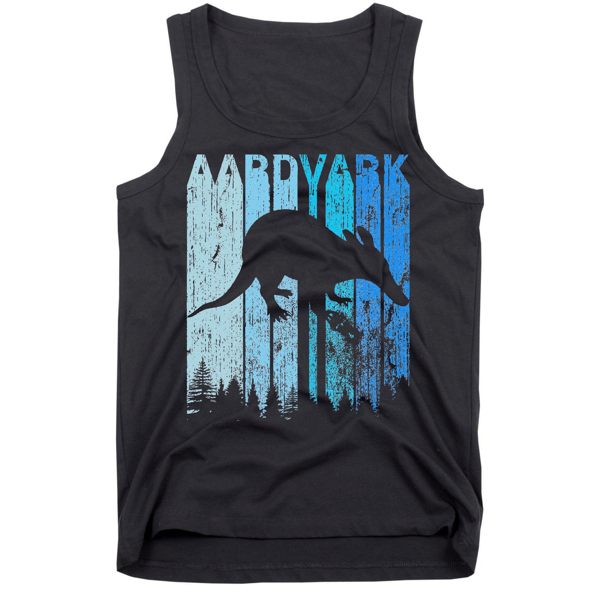 Vintage Retro Love Aardvark Silhouette Funny Animal Lover Tank Top