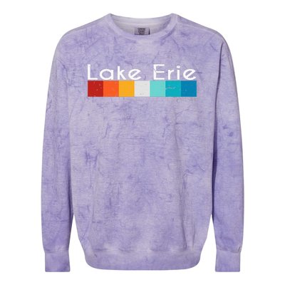 Vintage Retro Lake Erie Pennsylvania Souvenirs Colorblast Crewneck Sweatshirt