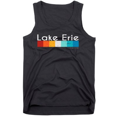 Vintage Retro Lake Erie Pennsylvania Souvenirs Tank Top