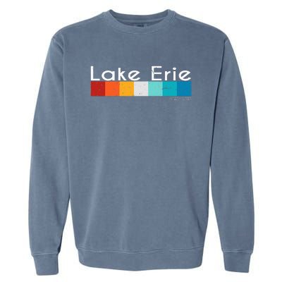 Vintage Retro Lake Erie Pennsylvania Souvenirs Garment-Dyed Sweatshirt