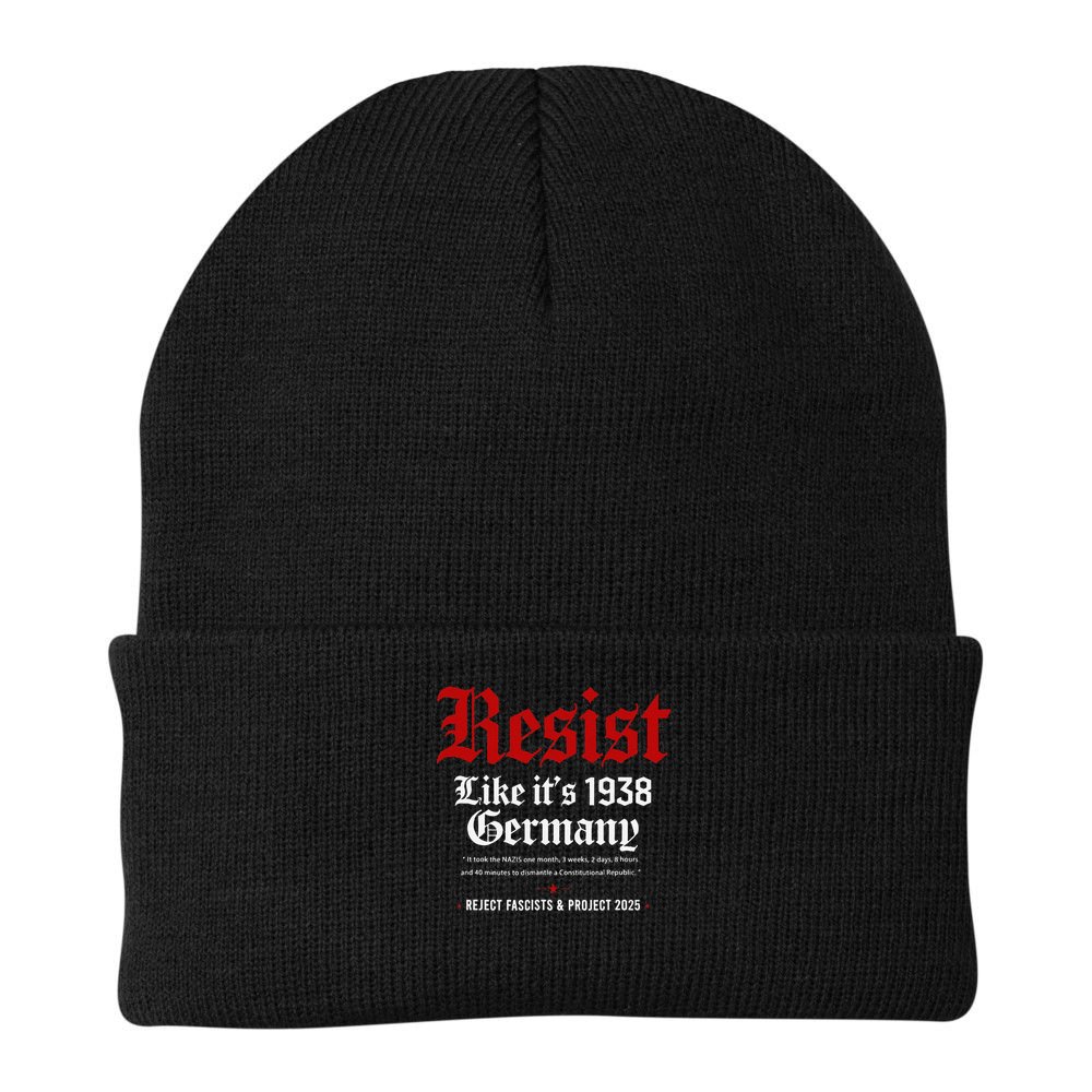 Vintage Resist Like Its 1938 Germany Beanie