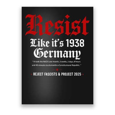 Vintage Resist Like Its 1938 Germany Poster