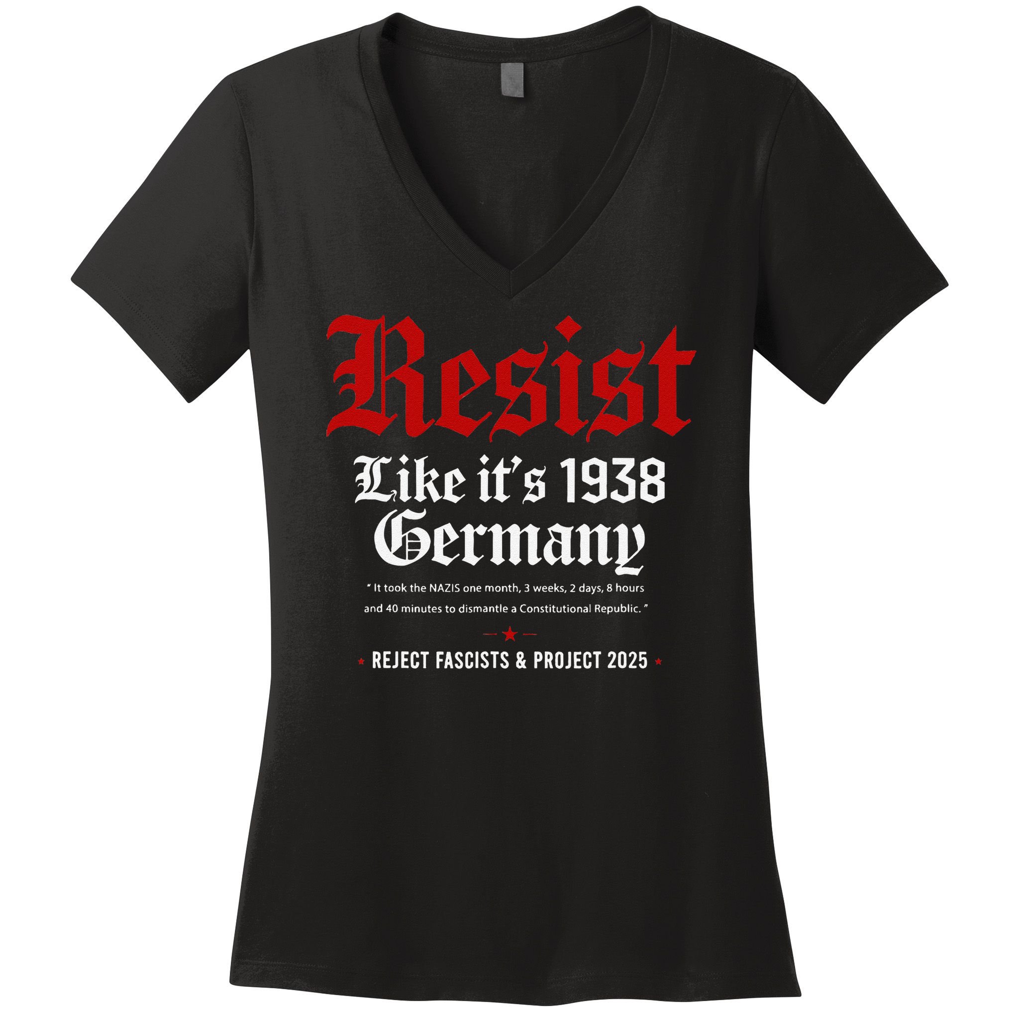 Vintage Resist Like Its 1938 Germany Women's V-Neck T-Shirt