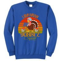 Vintage Retro Librarian Gobble Squad Thanksgiving Turkey Cute Gift Tall Sweatshirt