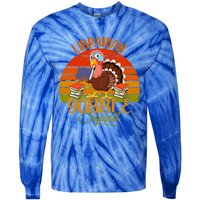 Vintage Retro Librarian Gobble Squad Thanksgiving Turkey Cute Gift Tie-Dye Long Sleeve Shirt