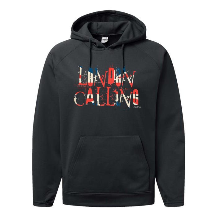 Vintage Retro London Calling Performance Fleece Hoodie