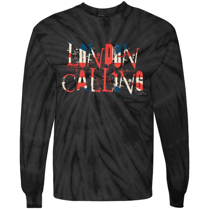 Vintage Retro London Calling Tie-Dye Long Sleeve Shirt