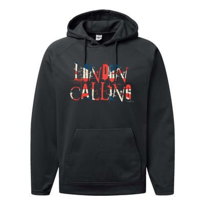 Vintage Retro London Calling Performance Fleece Hoodie