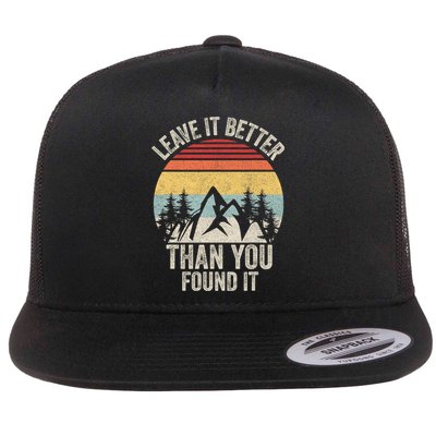 Vintage Retro Leave It Better Than You Found It Gift Camping Flatbill Hat