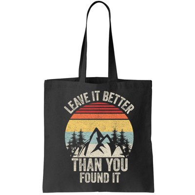 Vintage Retro Leave It Better Than You Found It Gift Camping Bag
