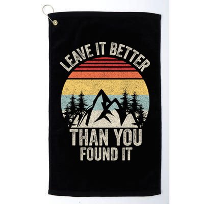 Vintage Retro Leave It Better Than You Found It Gift Camping Golf Towel