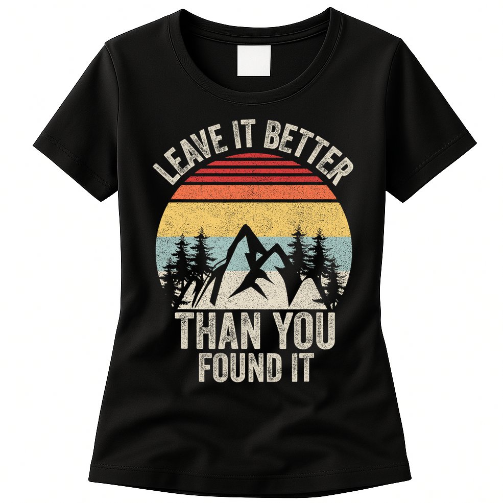 Vintage Retro Leave It Better Than You Found It Gift Camping Womens T-Shirt