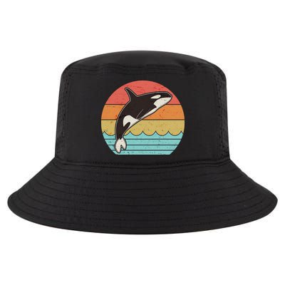 Vintage Retro Leaping Ocra Killer Whale Cool Comfort Performance Bucket Hat