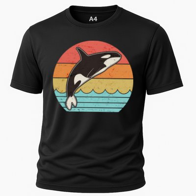 Vintage Retro Leaping Ocra Killer Whale Performance Shirt