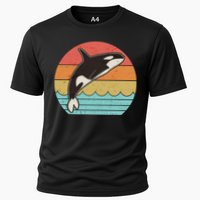 Vintage Retro Leaping Ocra Killer Whale Performance Shirt