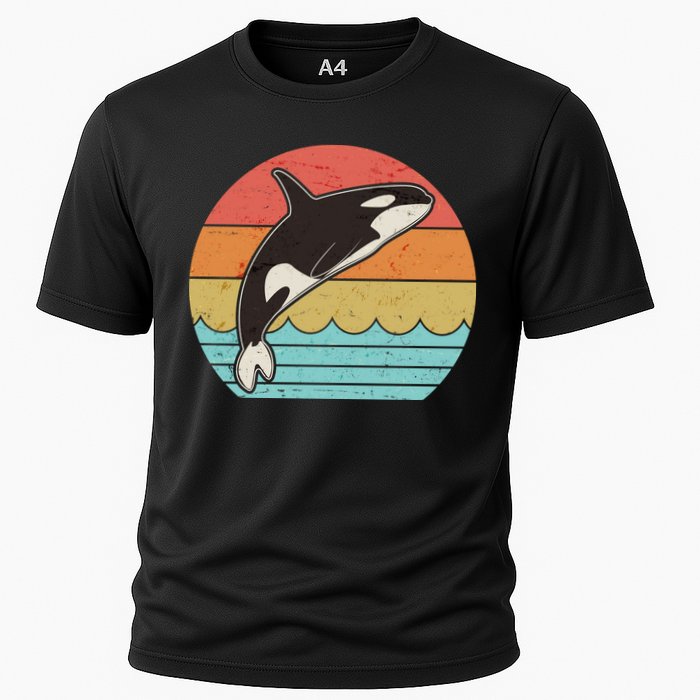 Vintage Retro Leaping Ocra Killer Whale Performance Shirt