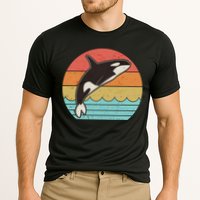 Vintage Retro Leaping Ocra Killer Whale Performance Shirt