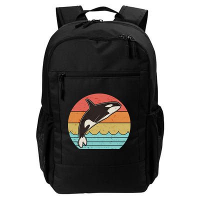 Vintage Retro Leaping Ocra Killer Whale Backpack