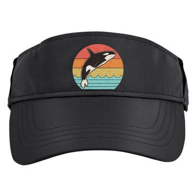 Vintage Retro Leaping Ocra Killer Whale Adult Drive Performance Visor
