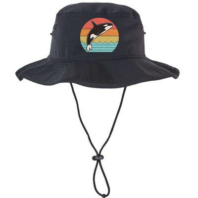 Vintage Retro Leaping Ocra Killer Whale Bucket Hat