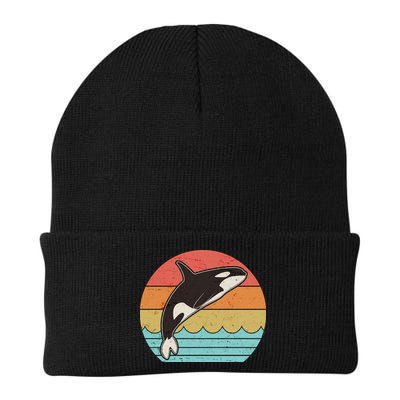 Vintage Retro Leaping Ocra Killer Whale Beanie