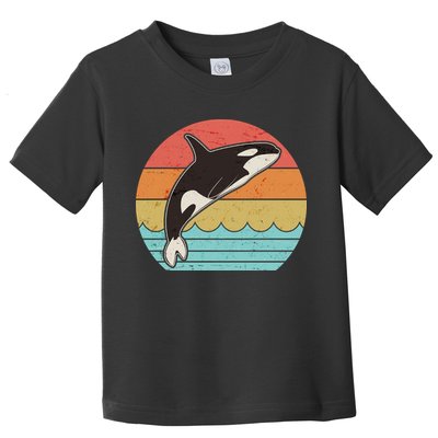 Vintage Retro Leaping Ocra Killer Whale Toddler T-Shirt