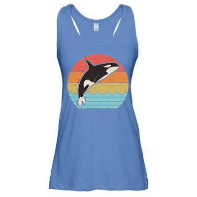 Vintage Retro Leaping Ocra Killer Whale Ladies Essential Flowy Tank