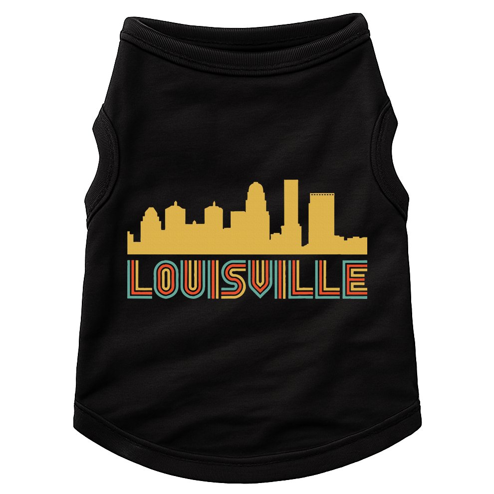 Vintage Retro Louisville Kentucky Skyline Doggie Tank