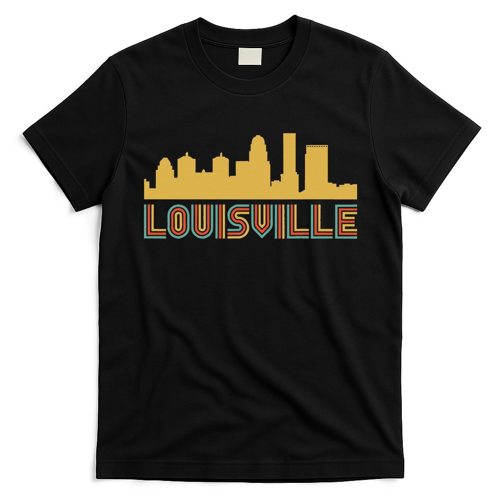 Vintage Retro Louisville Kentucky Skyline T-Shirt