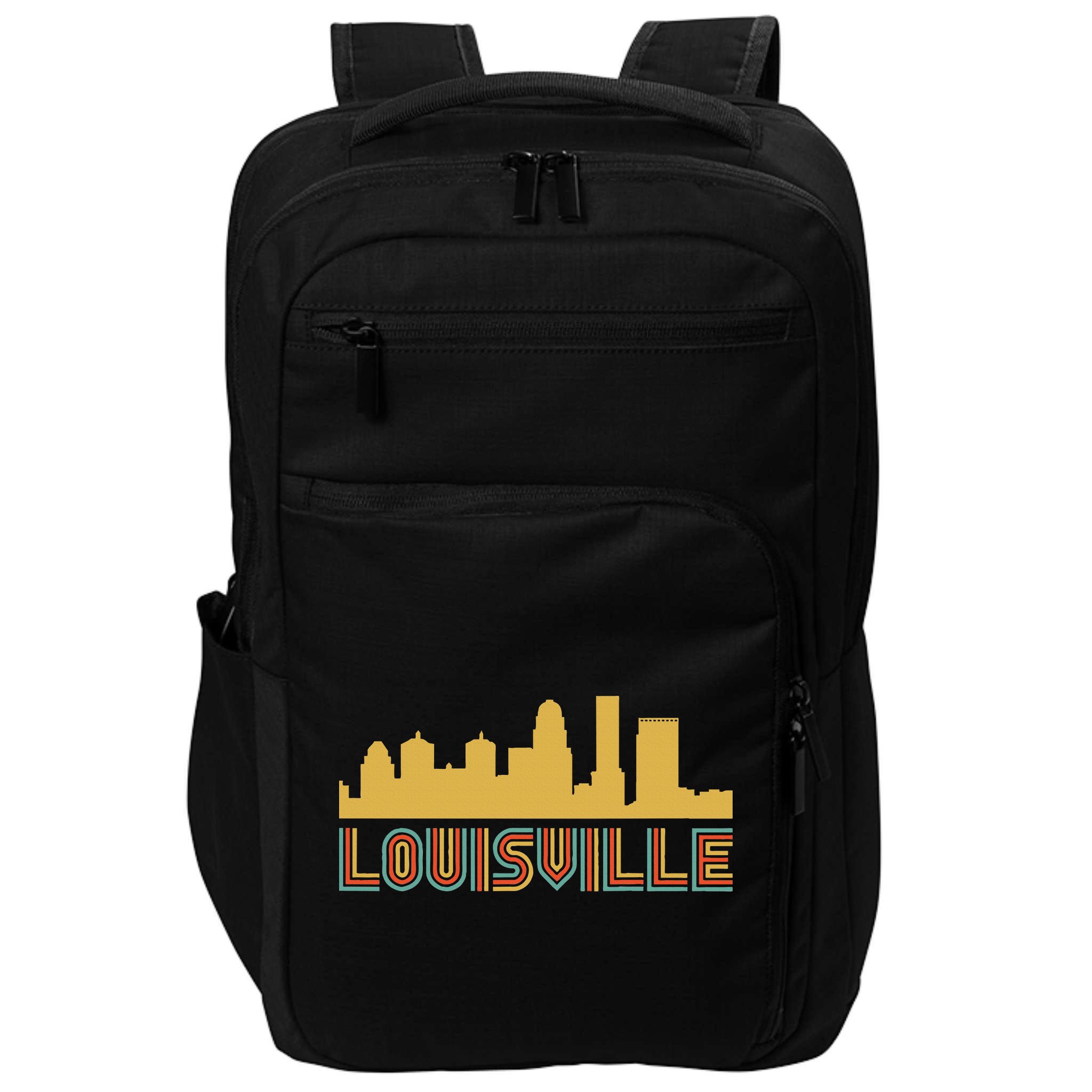 Vintage Retro Louisville Kentucky Skyline Impact Tech Backpack