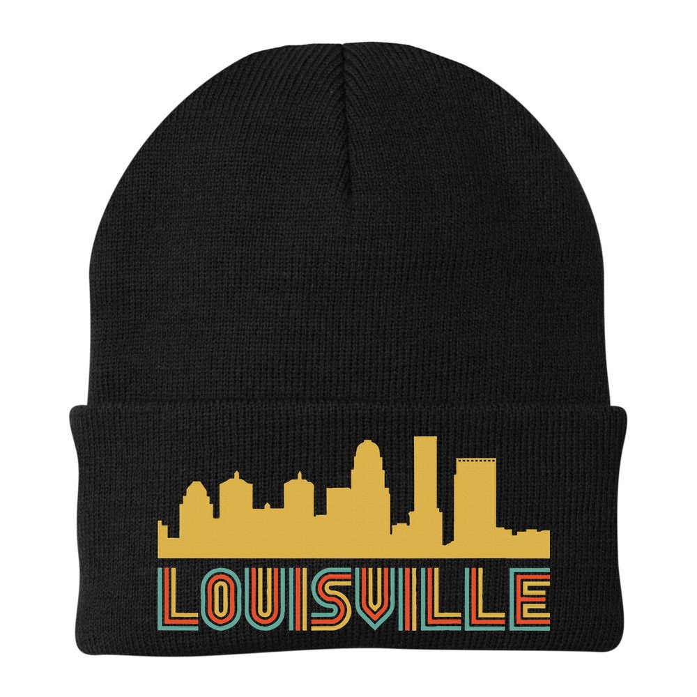 Vintage Retro Louisville Kentucky Skyline Beanie