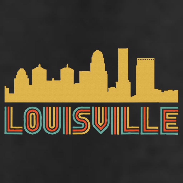 Vintage Retro Louisville Kentucky Skyline Beanie