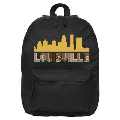 Vintage Retro Louisville Kentucky Skyline 16 in Basic Backpack