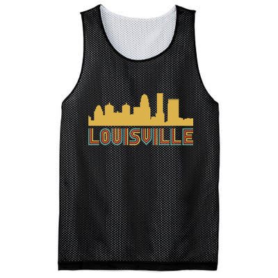 Vintage Retro Louisville Kentucky Skyline Mesh Reversible Basketball Jersey Tank