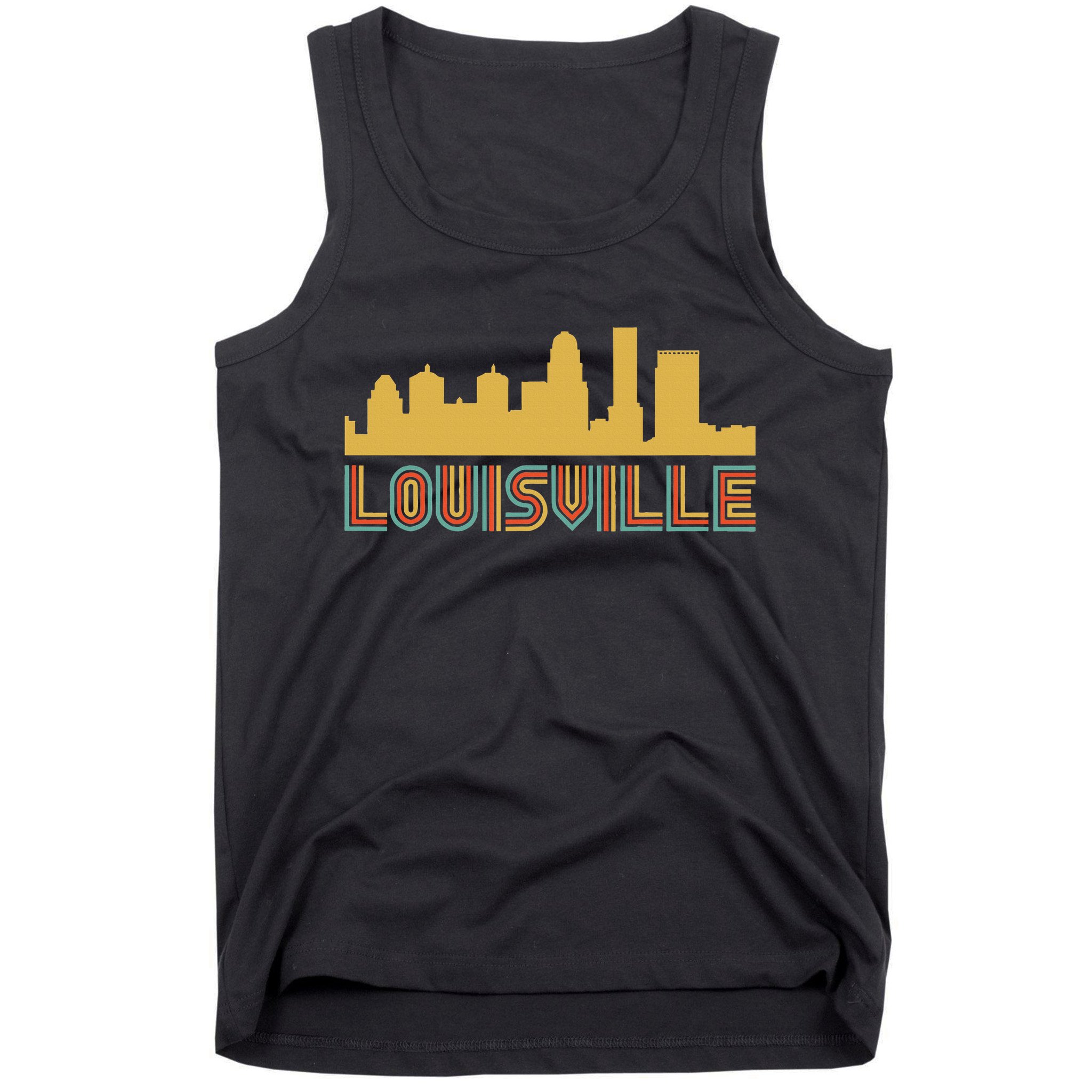Vintage Retro Louisville Kentucky Skyline Tank Top